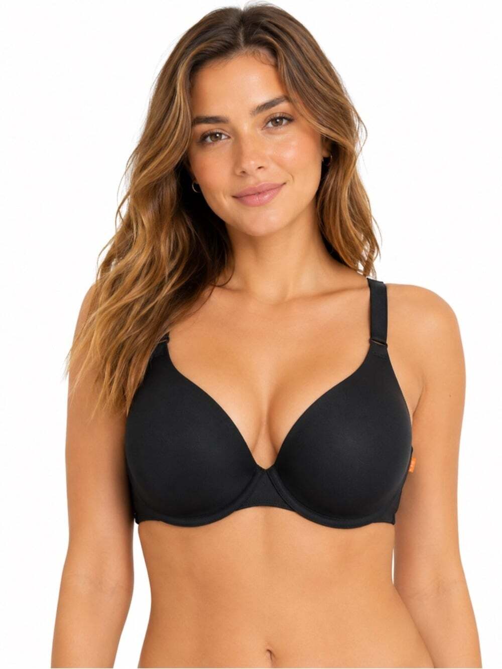 Warners Black Cushioned Underwire Bra 38DD Wide Strap Supportive Everyday Smooth
